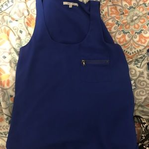Sheer dark blue (thick) tank top